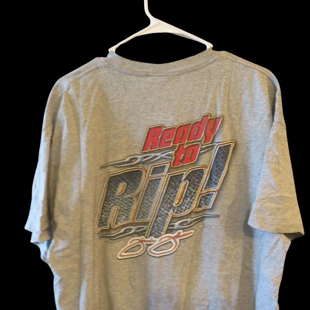 Vintage 90s Rhinestone Racing Tee - Picture 4 of 5